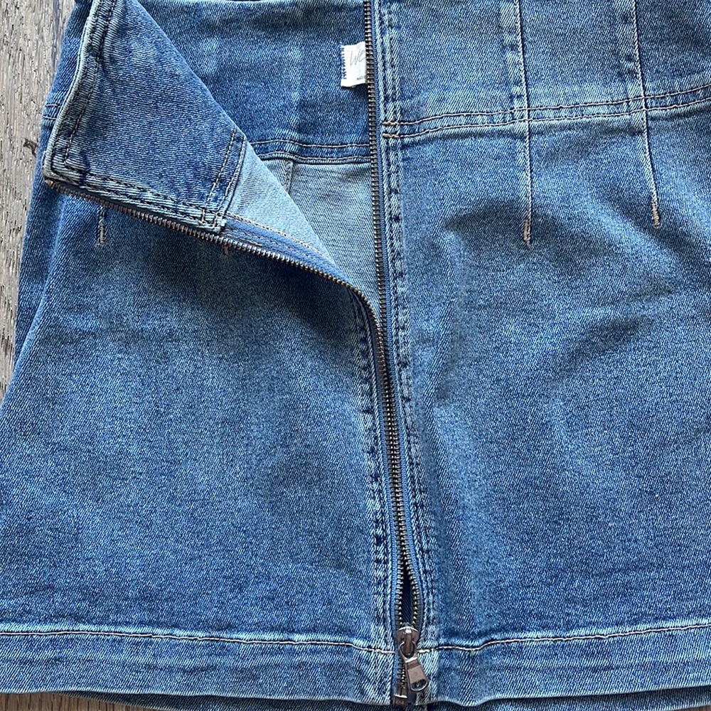 Free People | Indigo Blue Virgo Mini Skirt - Picture 4 of 6